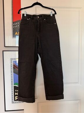 Madewell Curvy 90s Straight Black Jean